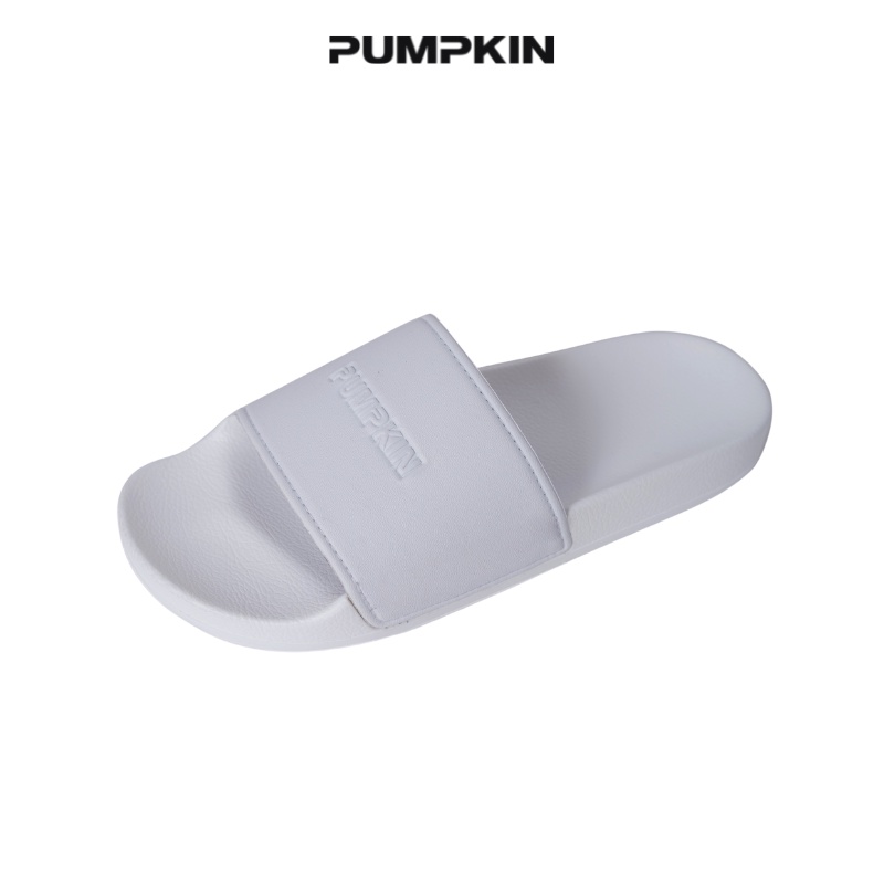 Dép quai ngang pumpkin in chìm logo cho nam và nữ chất liệu cao su phong cách Local Brand - in chìm