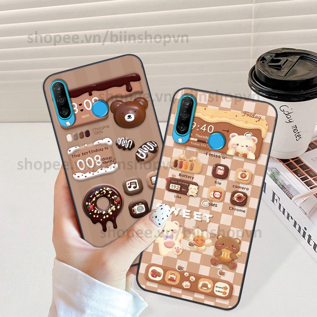 Ốp Huawei Nova 4e / P30 Lite in hình gấu chocolate kẹo ngọt siêu đẹp siêu xinh