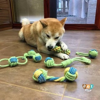 Đồ chơi dây thừng cotton thắt nút chống cắn làm sạch răng cho cún cưng