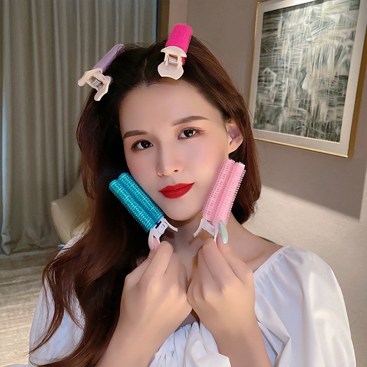 Set 2 Kẹp Phồng Chân Tóc Mái Tự Dính , Lô Mái , Lô Uốn Mái Thưa Phong Cách Hàn Quốc