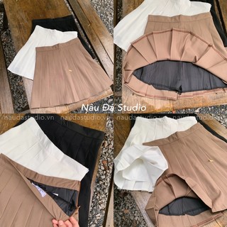CHÂN VÁY TENNIS XẾP LY (ảnh thật) - NÂU ĐÁ STUDIO.