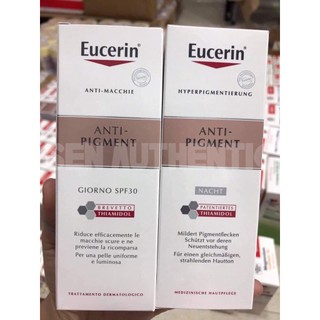 Bộ kem dưỡng trắng da Eucerin Anti Pigment giảm mờ thâm nám ban đêm/ban ngày