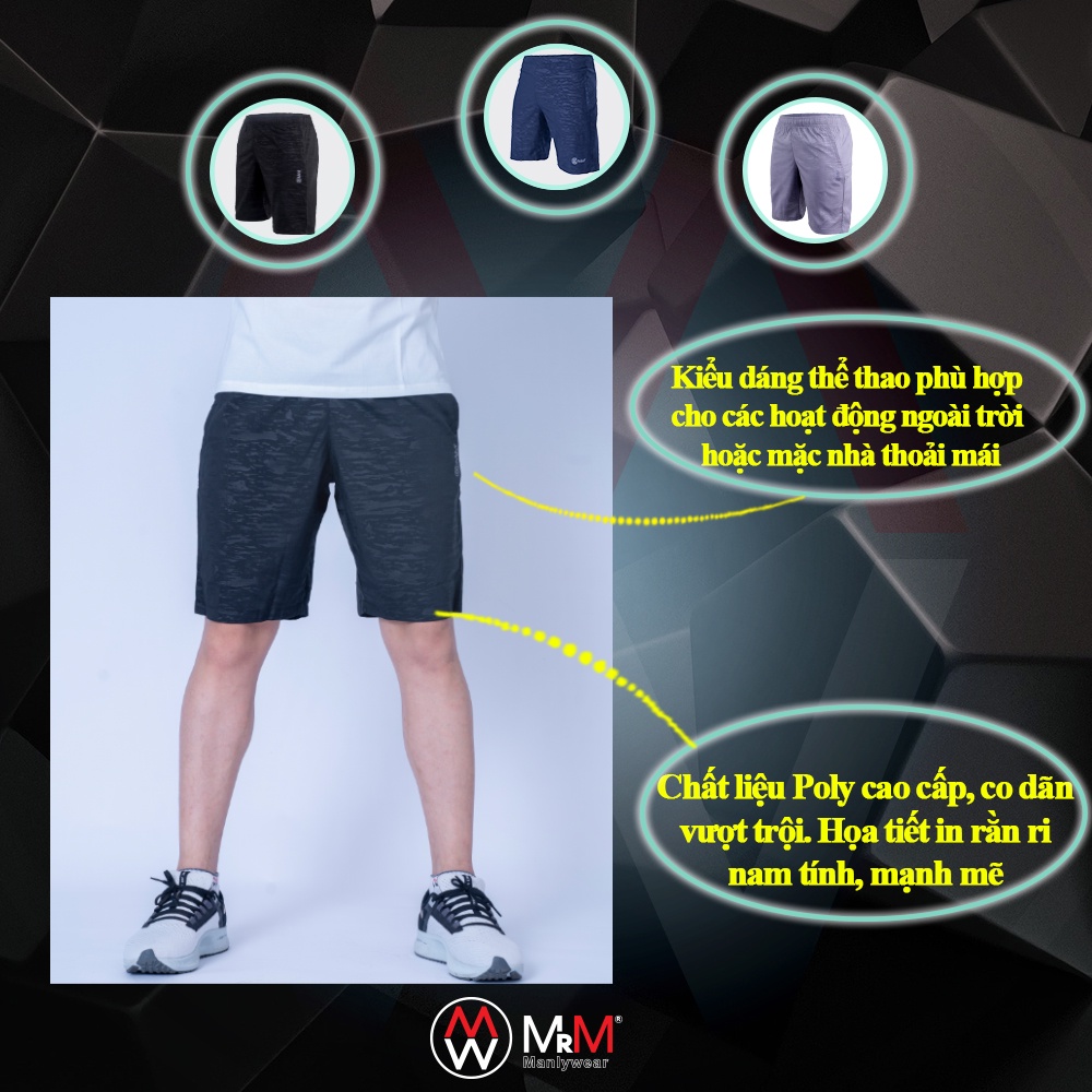 Quần đùi short gió nam họa tiết Rằn Ri kiểu dáng Sport Mrm Manlywear