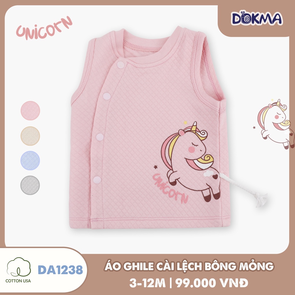 Áo gile len - gile chần bông sơ sinh cho bé trai - bé gái Dokma