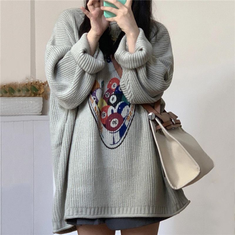 Áo Len Nữ Dài Tay Cổ Tròn Thời Trang Hàn