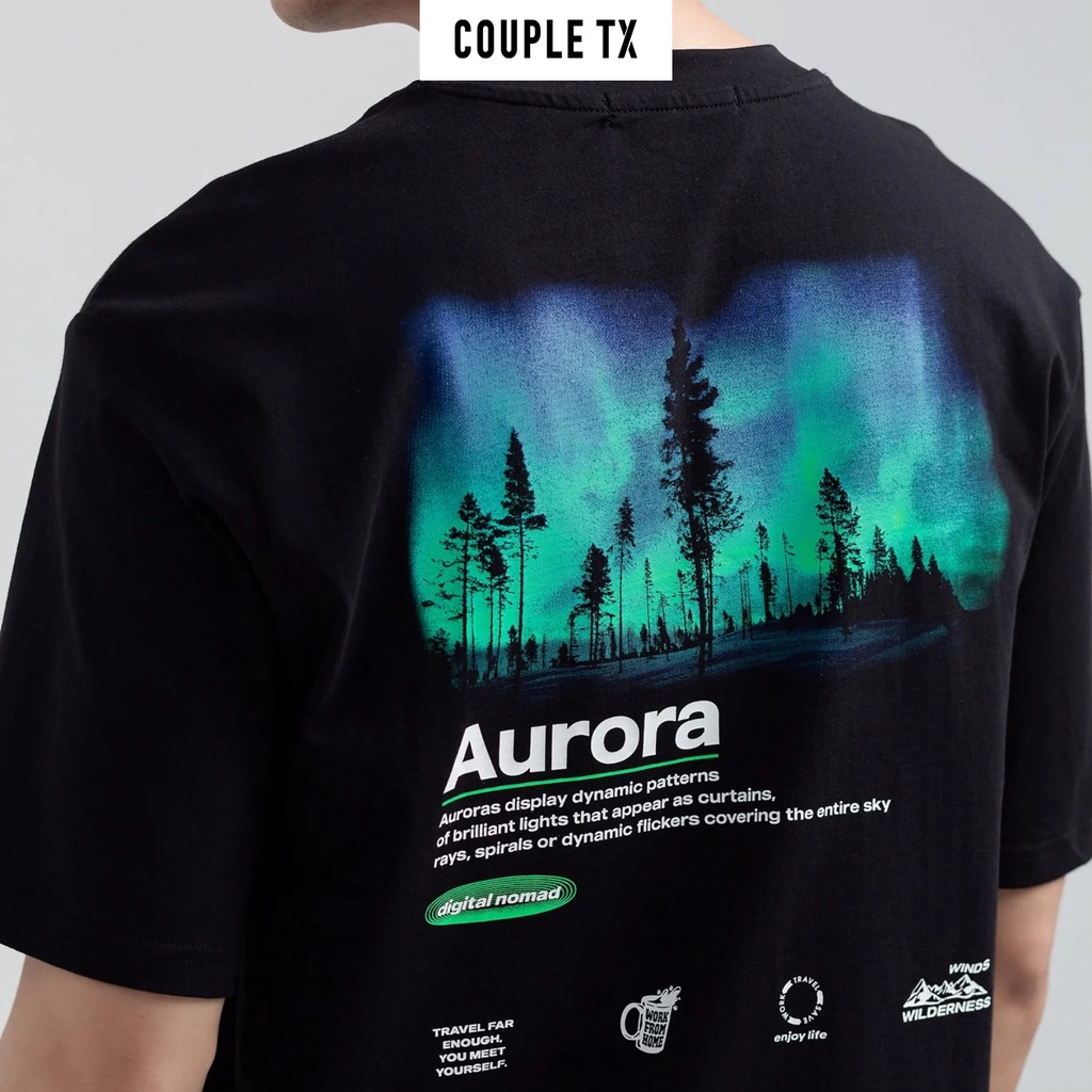 Áo Thun Nam Couple TX Relax Fit In Graphic Aurora MTS 1178