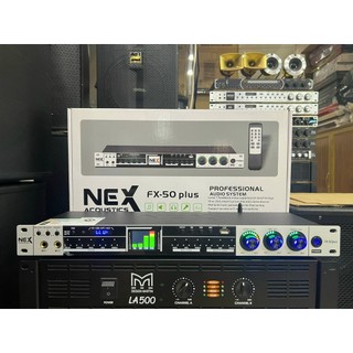 Vang cơ nex fx50plus: có reverb, chống hú tốt, dàn đèn led tín hiệu. có bluetooth, optical,. tặng kèm bộ dây kết canon
