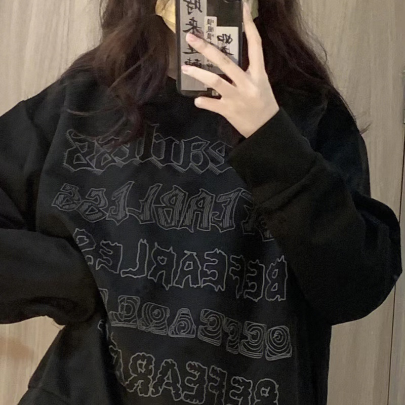 NRVP Mới Áo Thun Tay Dài Dáng Rộng In Chữ Phong Cách Hàn Quốc 2023