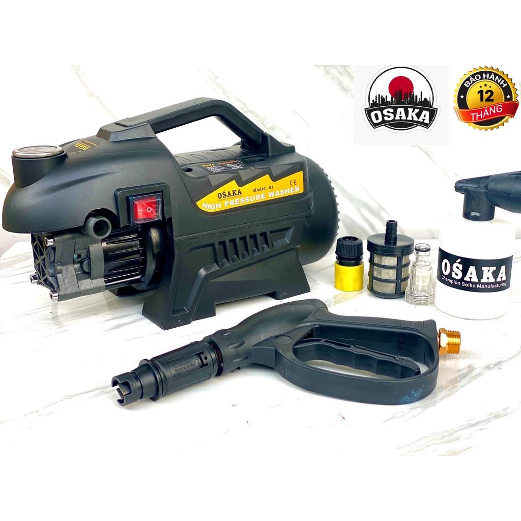 máy rửa xe Osaka 2400w thế hệ 2022 tặng bình bọt tuyết
