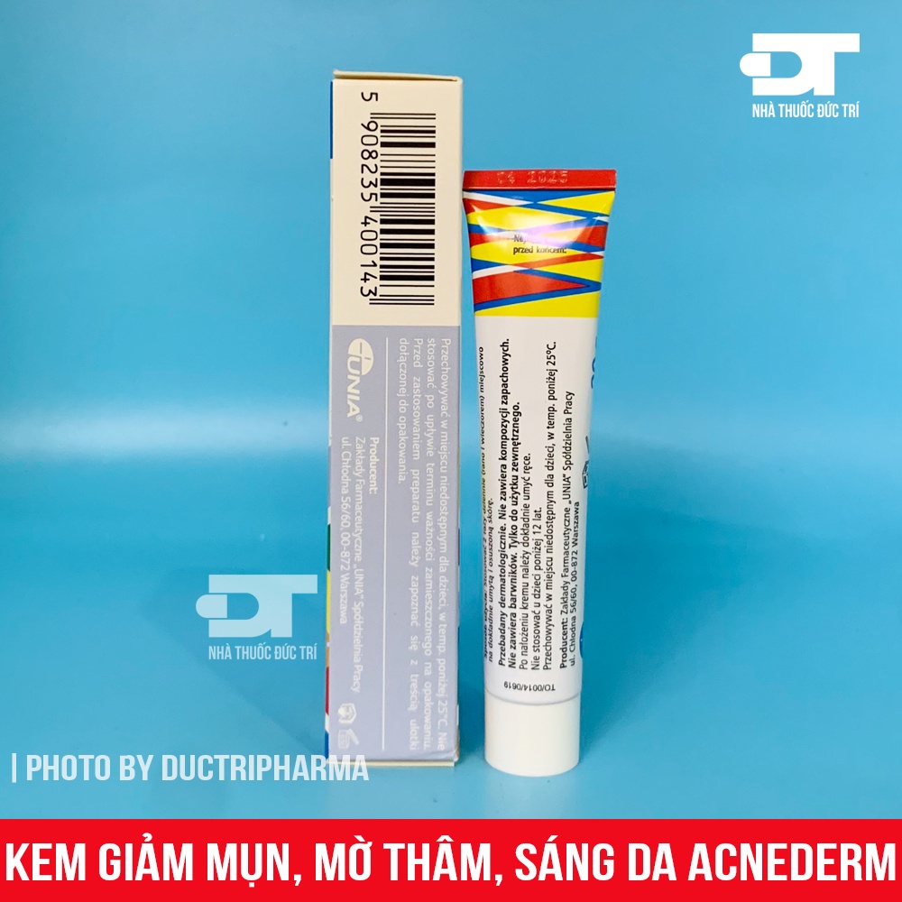 Acne Derm 20% Azelaic Acid - Kem giảm Mụn, mờ thâm, sáng da Acnederm 20g - BaLan