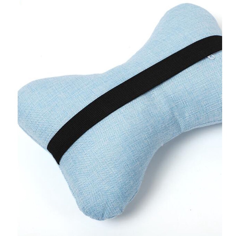 Gối Tựa Đầu Ô Tô, Xe Hơi Vải Đũi Mềm Mại Thoáng Khí Chống Mỏi Cổ Khi Lái Xe