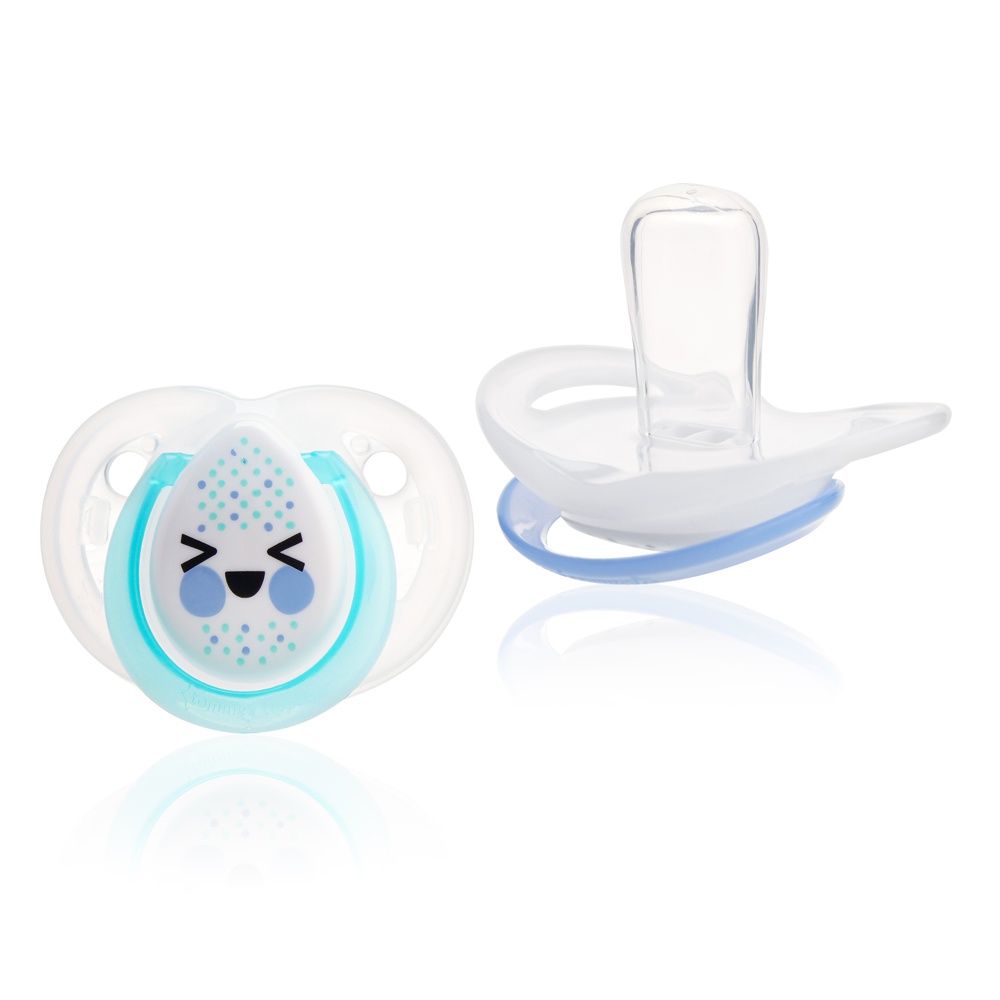 Ty ngậm dạ quang Tommee Tippee Night Time cho bé 0-6 tháng (vỉ đôi)