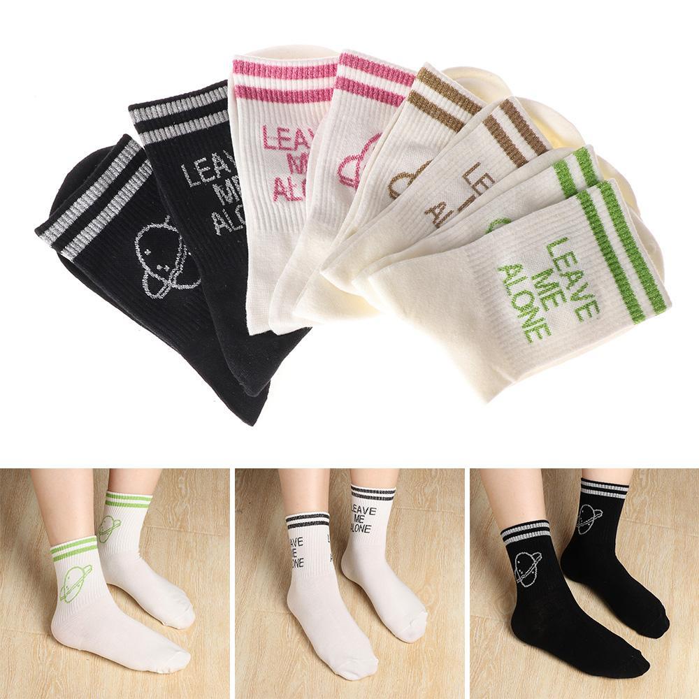 DIACHAVN Tất Cotton Giữ ẤM In Chữ ThờI Trang