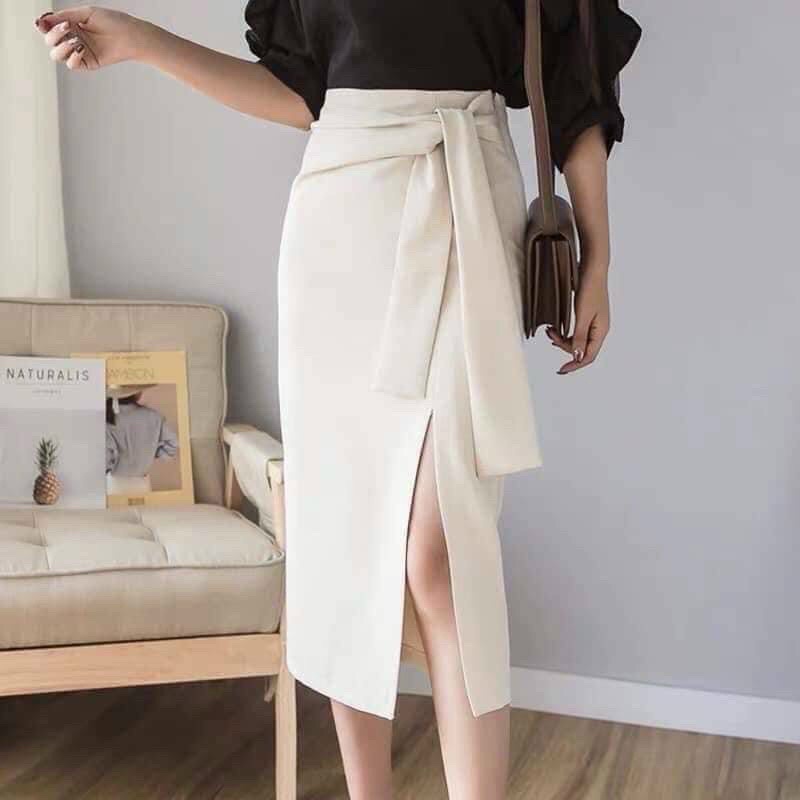 BiGSIZE (35-70kg) chân váy xẻ xinh ,dáng công sở from xinh