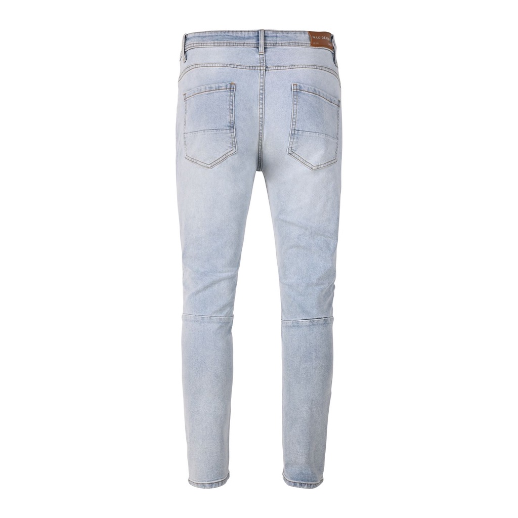 Quần Skinny Jeans Biker Nam FNOS Streetwear Màu Xanh Wash Sáng NZ41 - Local Brand Chính Hãng