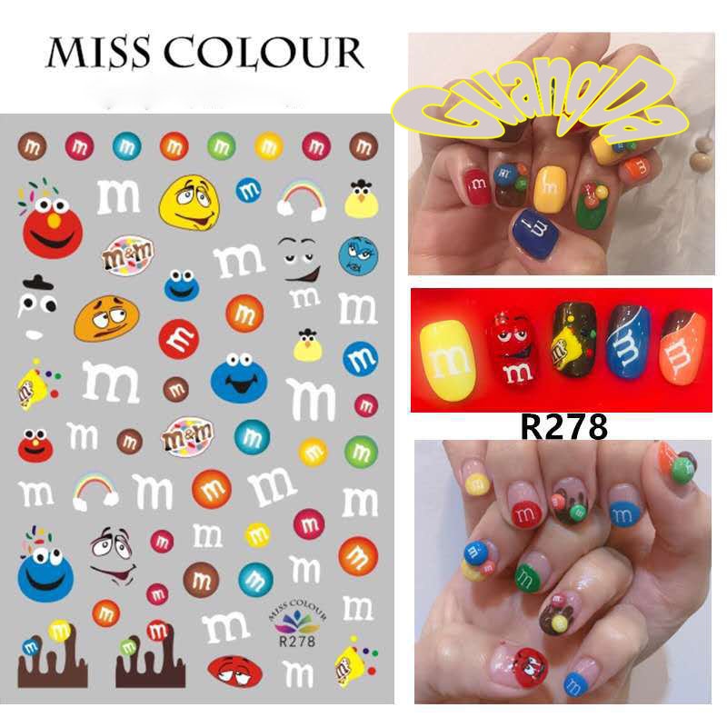 Miếng Dán Trang Trí Móng Tay 3D Hình Trái Cây Mùa Hè Nhiều Màu Dễ Thương Cho Nữ