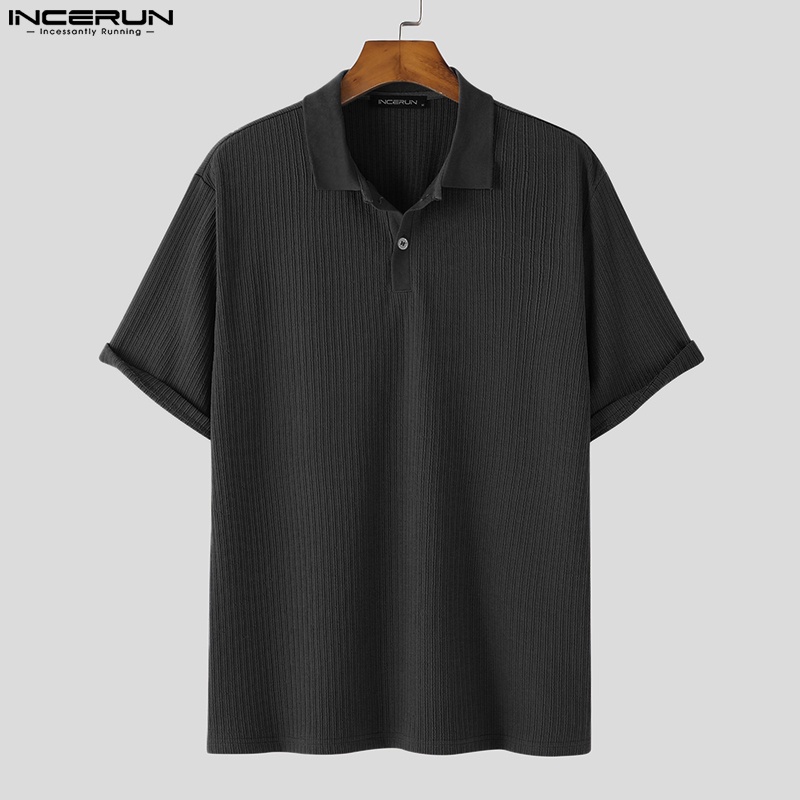 Áo Thun Polo Nam Tay Ngắn Màu Trơn INCERUN