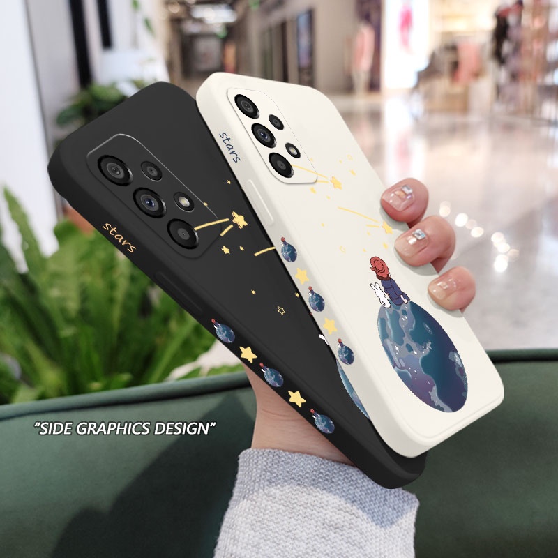 Ốp Điện Thoại Silicon Dẻo Họa Tiết Cô Gái Dễ Thương Cho Samsung Galaxy A73 A53 A33 A23 5G