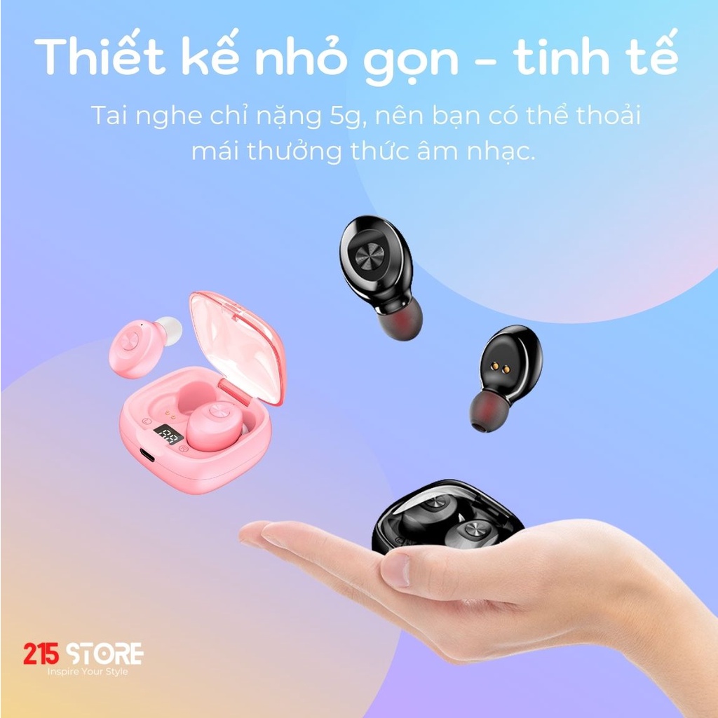 Tai nghe headphone bluetooth không dây 215Store XG8 TWS, kháng nước, bass mạnh, âm thanh chuẩn hifi