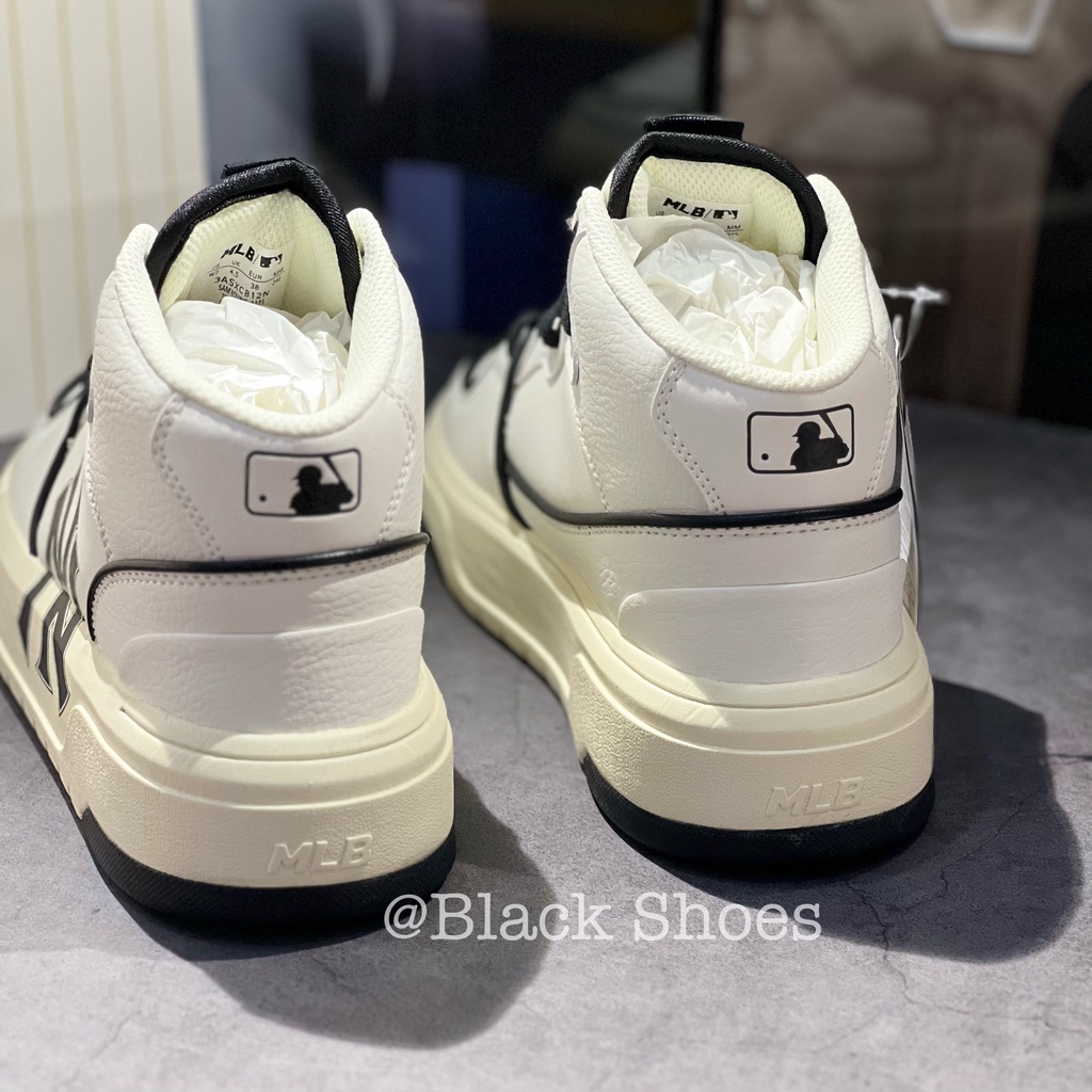 Giày NY MLB Liner Đen Cao Cổ Đế 5cm Giày Tăng Chiều Cao Giày Sneaker Nam Nữ Giày Thể Thao NY Chunky Newyork Hig Mới