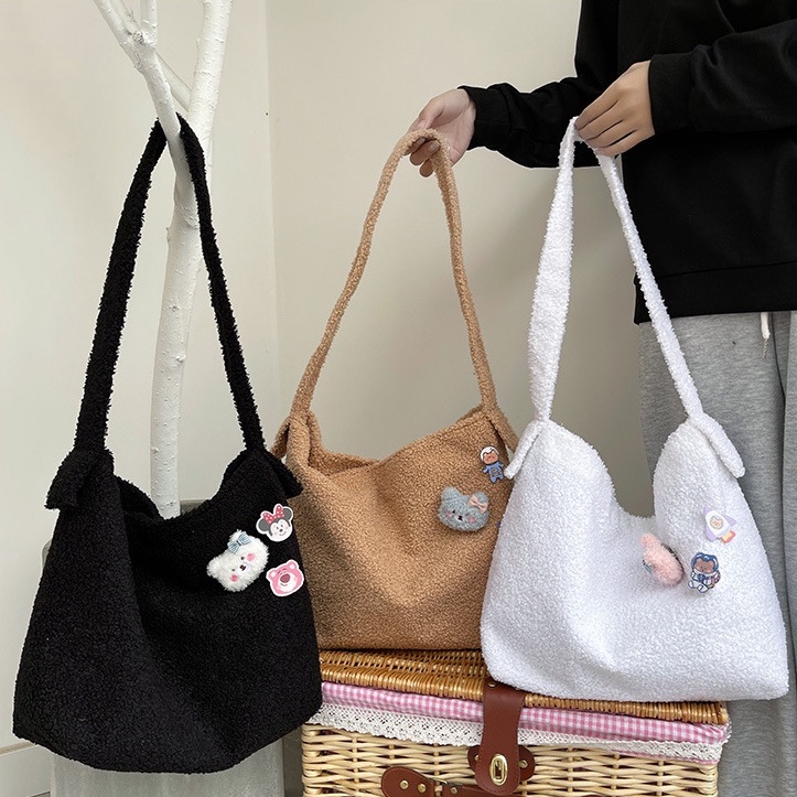 Túi Đeo Chéo Thể Thao Dung Tích Lớn Phong Cách Harajuku Thời Trang Thu Đông Hàn Quốc Cho Nữ