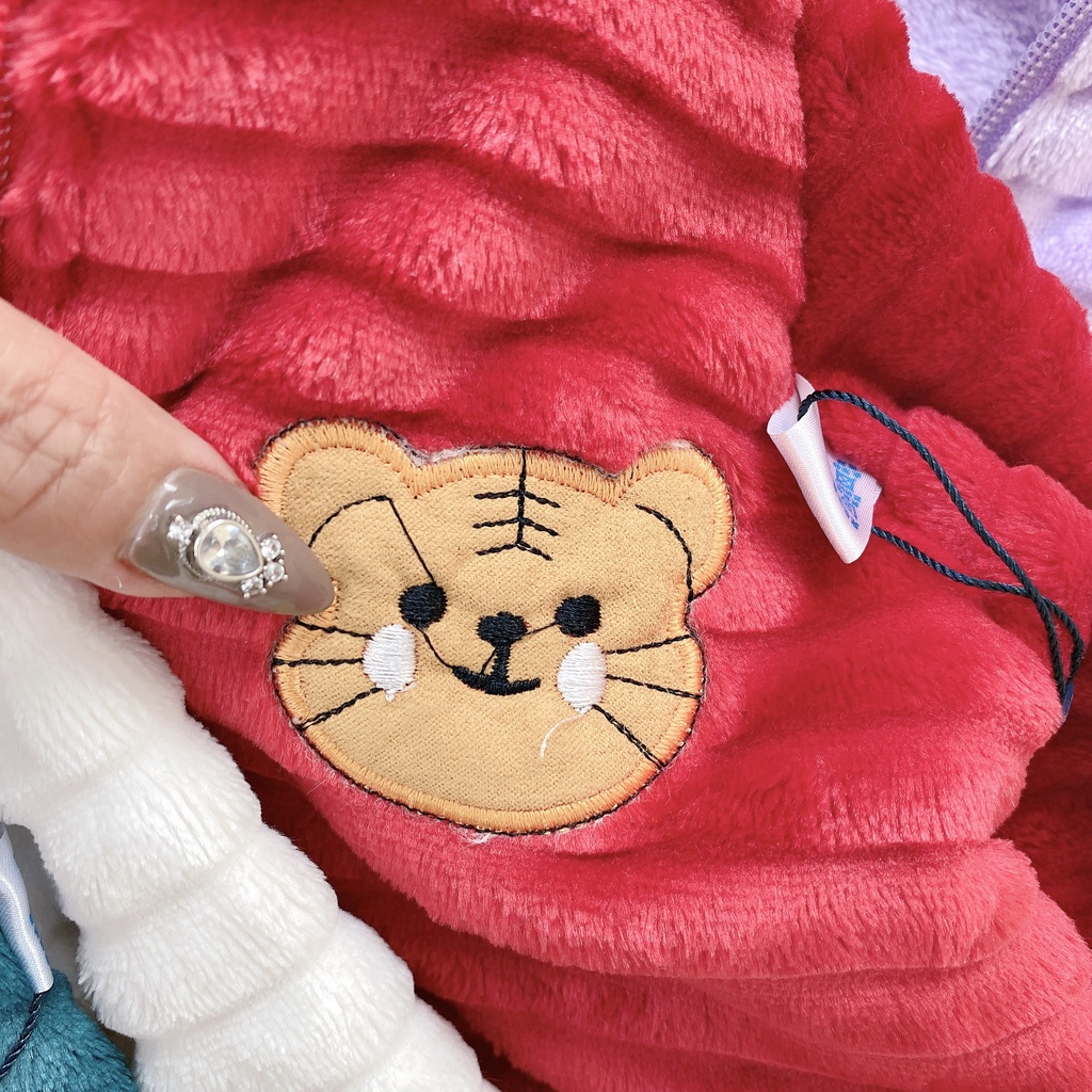 Áo khoác mùa đông cho bé trai bé gái chất liệu lông thỏ 5-15kg