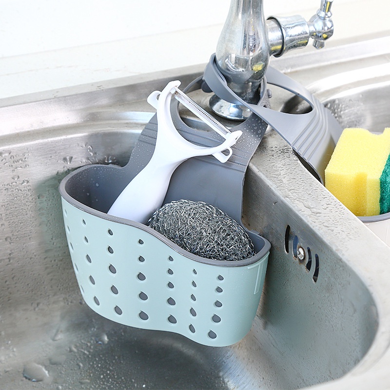 Giỏ Treo Chậu Rửa 2 Lớp Thông Minh Có Lỗ Thoát Nước Tiện Lợi