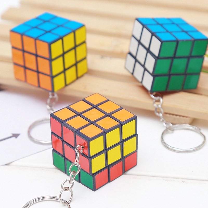 MÓC KHÓA MẶT HÌNH KHỐI RUBIK XOAY ĐƯỢC RÈN LUYỆN SỰ THÔNG MINH SÁNG TẠO