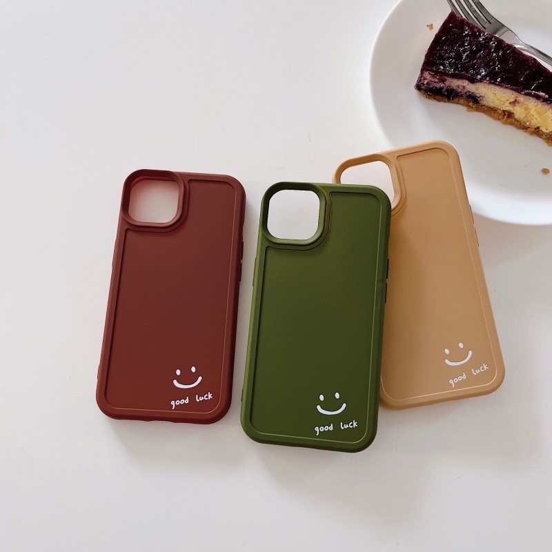 Ốp Điện Thoại Cứng Chống Rơi Họa Tiết Mặt Cười Đơn Giản Dành Cho iPhone 14 13 12 11 Pro Max XS XR X