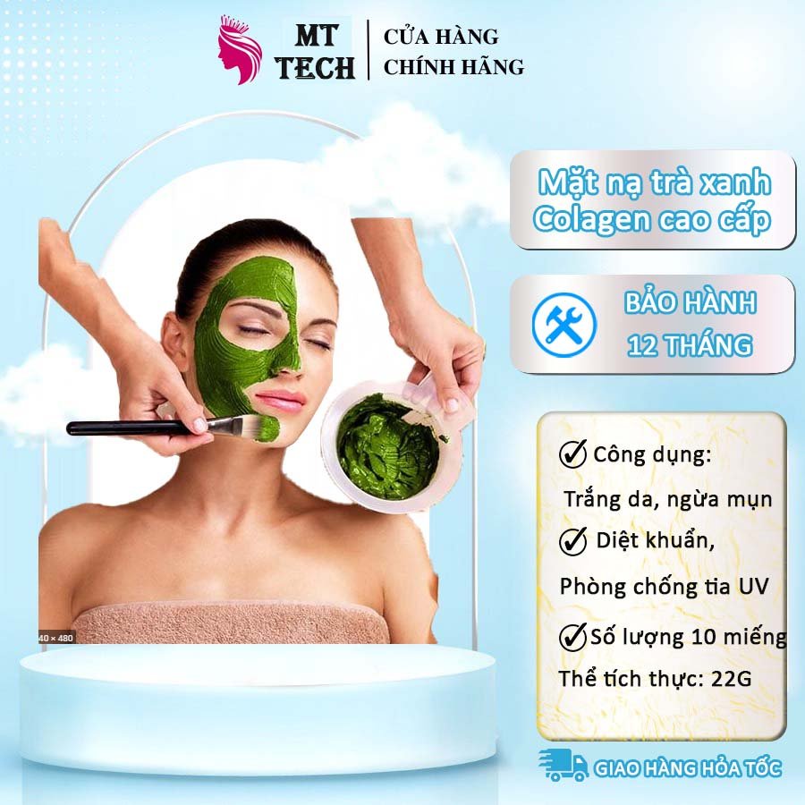 Mặt Nạ Đắp Mặt Trà Xanh Thai Nguyên Không Tạp Chất Nguồn Gốc Tự Nhiên, Mặt Nạ Trắng Da.