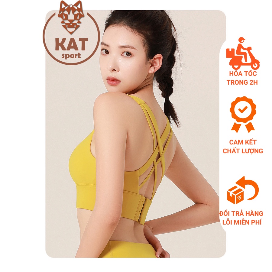 Gym-Yoga kiểu Bra chéo lưng - cực xinh - chất thun thể thao thoải mái hoạt động cho các nàng