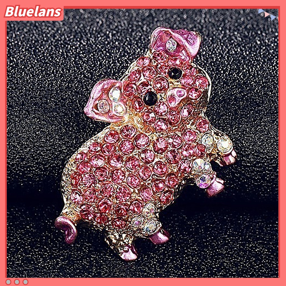 Ghim Cài Áo Hình Chú Heo Đính Đá 48h Thời Trang Cho Nữ