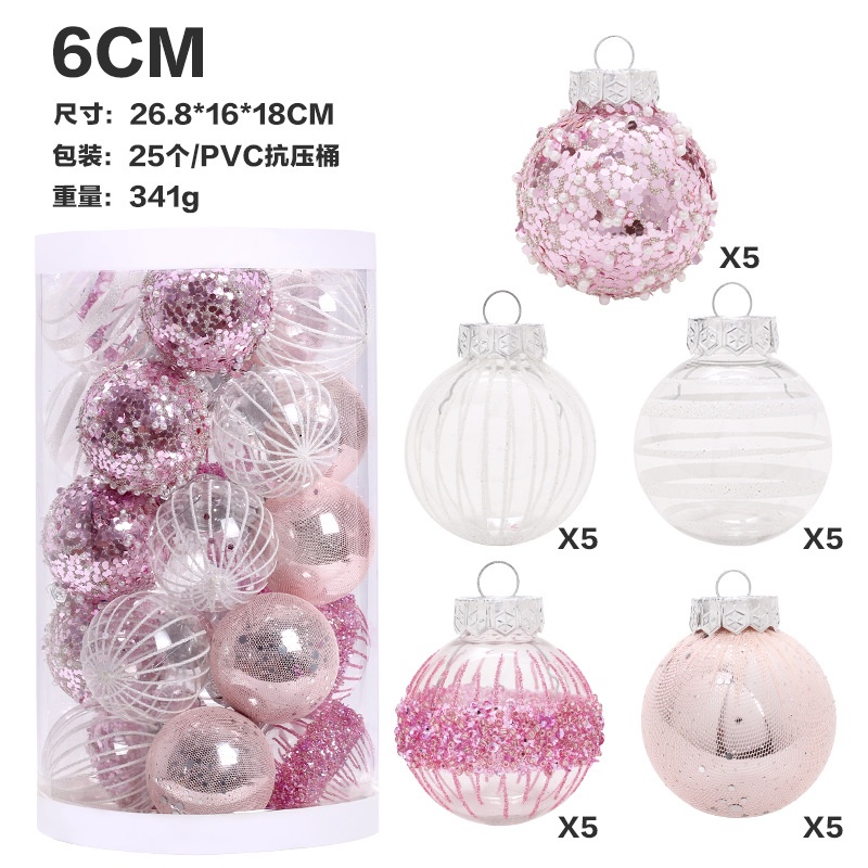 Hàng Mới Về Bộ Trái Châu Bằng Nhựa PET Sơn Màu Trang Trí Cây Thông Giáng Sinh