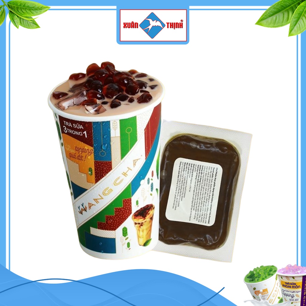 Ly Trà Sữa Wangcha 3IN1 Vị Truyền Thống cao cấp - Bột Trà Sữa Truyền Thống Xuân Thịnh thơm ngon có thạch 3Q Caramel