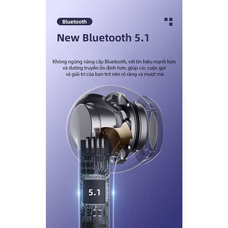 Tai Nghe Bluetooth Lenovo LP40 PRO Không Dây - Bluetooth 5.1 - IPX5 Chống Ồn - Chống Nước - TWS 300mah - Bảo Hành 12T