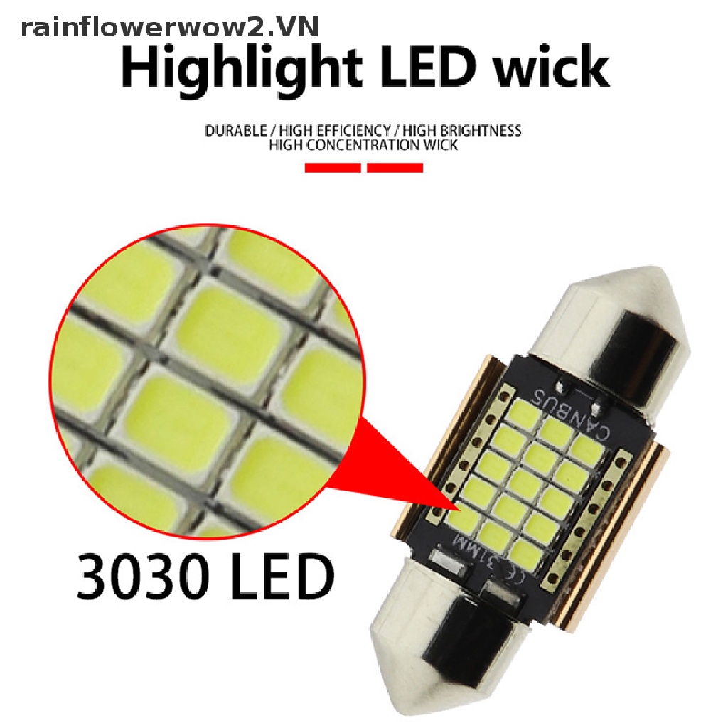 Bóng Đèn LED Siêu Sáng 31mm 36mm 39mm 41mm C5W C10W C3W Chuyên Dụng Cho Xe Hơi