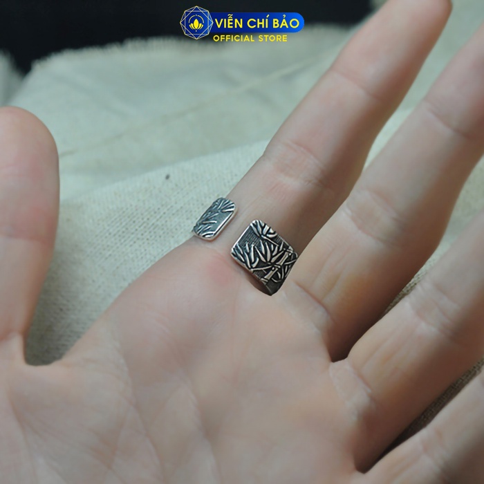 Nhẫn bạc nam thiền trúc lâm chất liệu bạc Thái thương hiệu Viễn Chí Bảo N101115