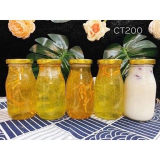 COMBO 30 HŨ (LỌ) THUỶ TINH 200ML NẮP THIẾC CHƯNG YẾN, ĐỰNG SINH TỐ, MẬT ONG