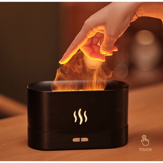 Máy xông tinh dầu hình ngọn lửa - Máy khuyếch tán tinh dầu phun sương 180ml có hẹn giờ