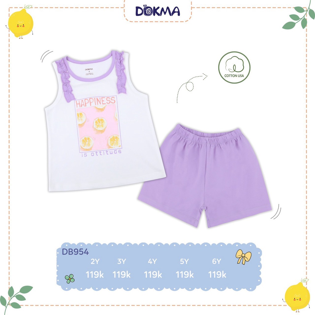 Bộ ba lỗ bé gái Dokma (2-6T) DBD3-DB954