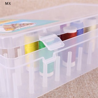 Mingxuan2 Sewing Thread Storage Box 42 Pieces Spools Bobbin Carrying Case Holder Craft vn