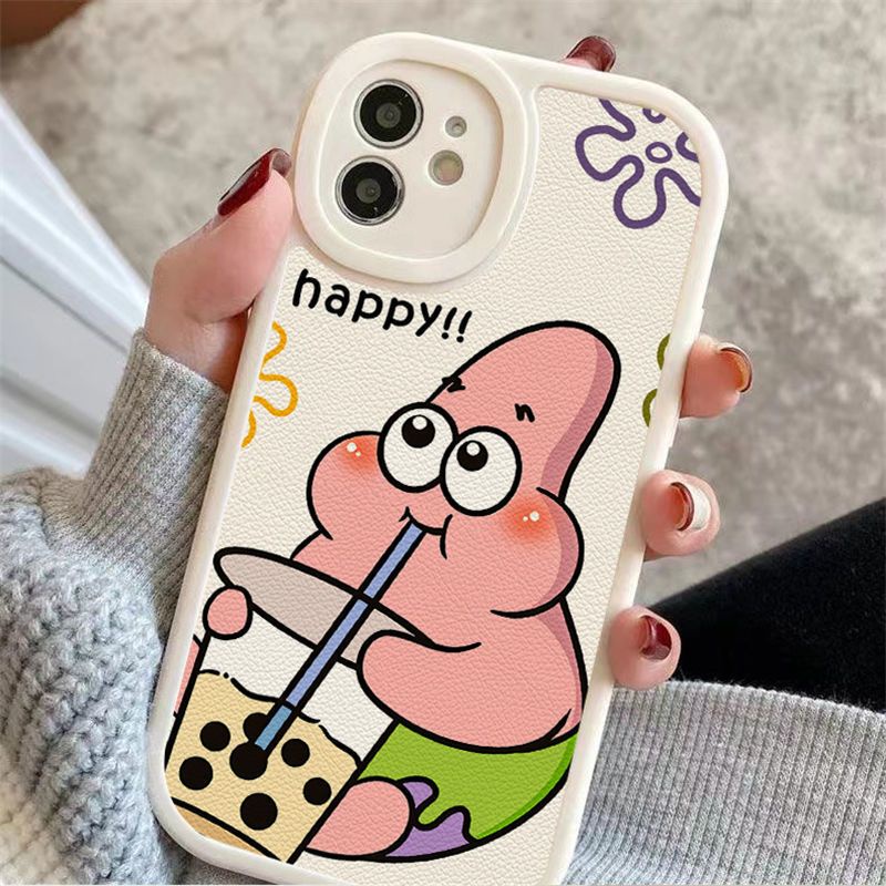 ️ Ốp lưng Hoạt hình Đơn giản Trọn gói Bao đựng Điện thoại SpongeBob SquarePants Bảo vệ chống bám vân tay chống rơi Redmi 9A 9T 9C note11 9 mi 10 10s 10Pro 11 Lite 11 UItra 12 pro 12x 12