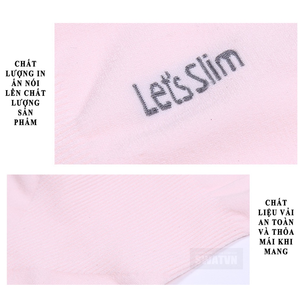 Đôi ống tay dài màu đen LetSlim che nắng có xỏ ngón vải co dãn mỏng nhẹ thấm hút mồ hôi hiệu quả, tiện lợi