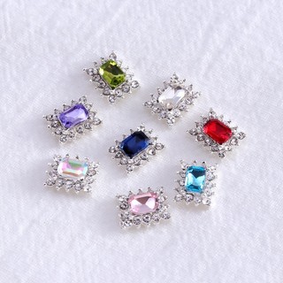 charm đá chữ nhật trang trí móng