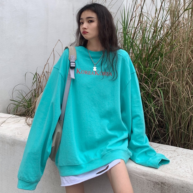 NRVP Mới Áo Thun Tay Dài Dáng Rộng In Chữ Phong Cách Hàn Quốc 2023