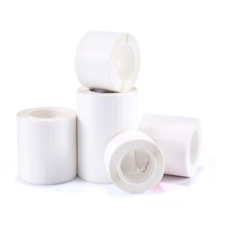 Giấy in nhiệt dán được cho máy in bluetooth mini cầm tay,máy in con mèo, máy Peripage, máy PT210...