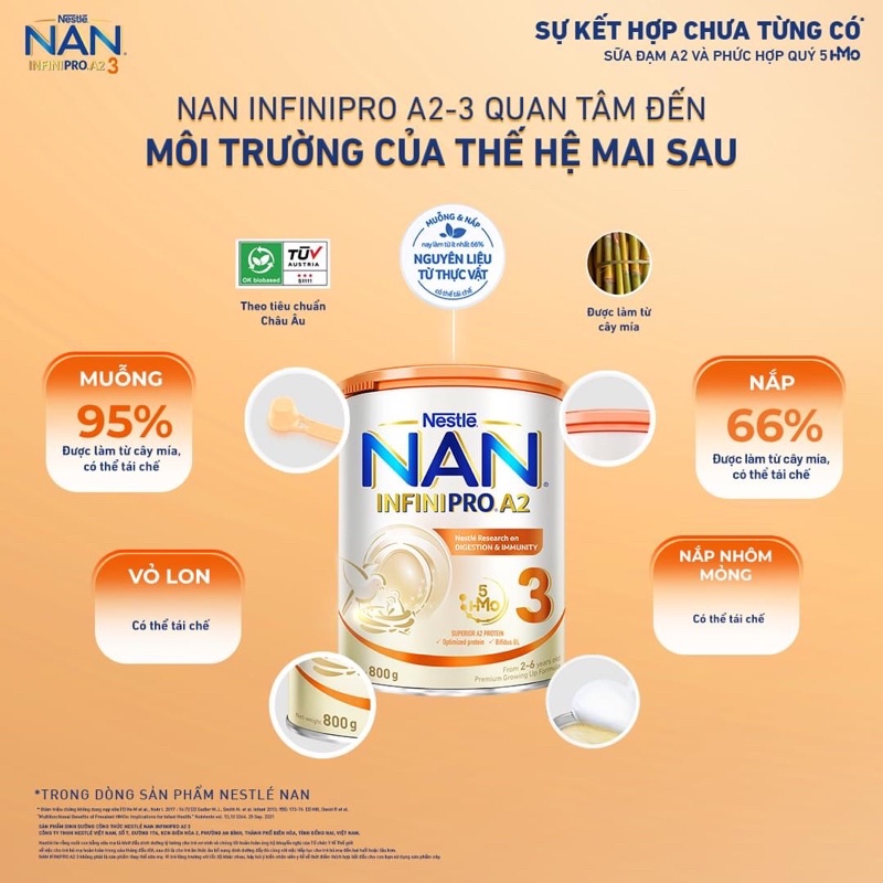 Sữa Bột Nestle Nan Infinipro A2 số 3 - Hộp 800g