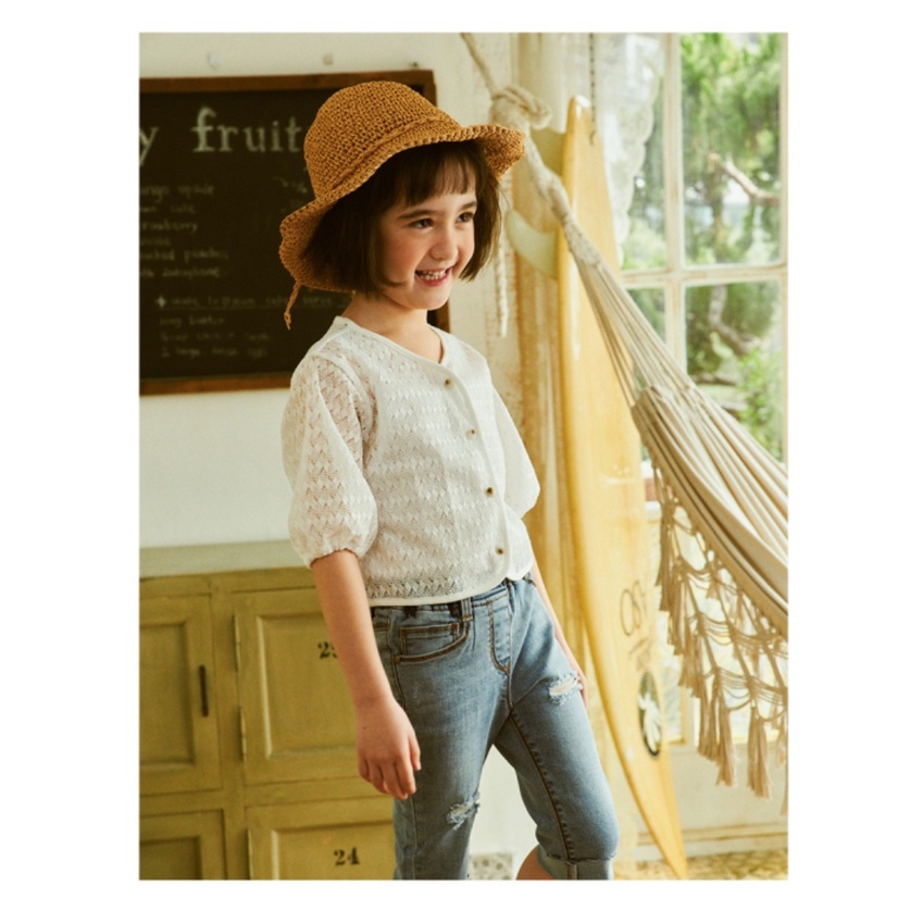 MOA2355 Áo cardigan trắng BG