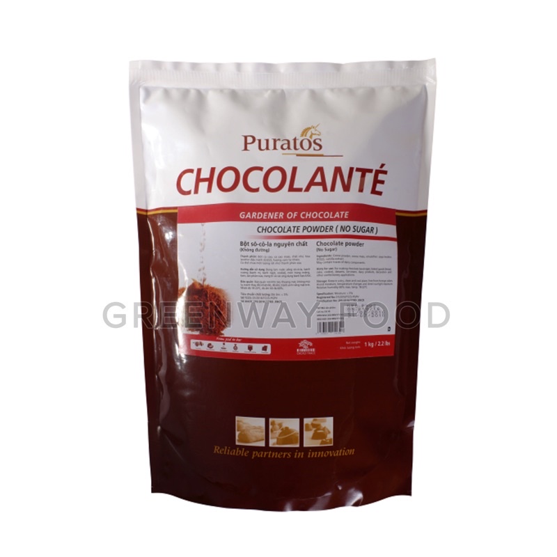 Bột Sô cô la PURATOS chocolate nguyên chất không đường túi 1kg