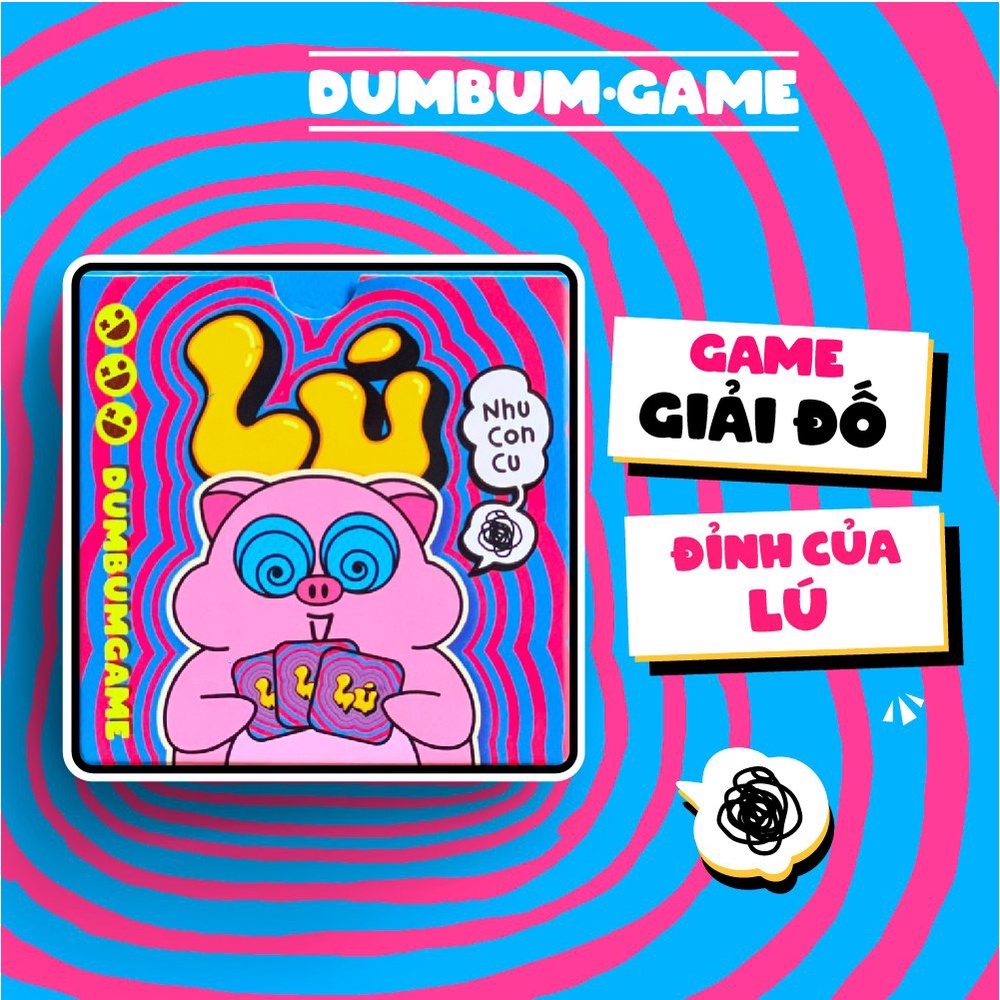 Bộ bài Lú DumBum, Board Game giải đố ngôn từ cực lú hài hước chơi nhóm cùng bạn bè 80 lá
